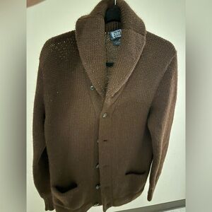 Ralph Lauren Men's Brown Cardigan Sweater